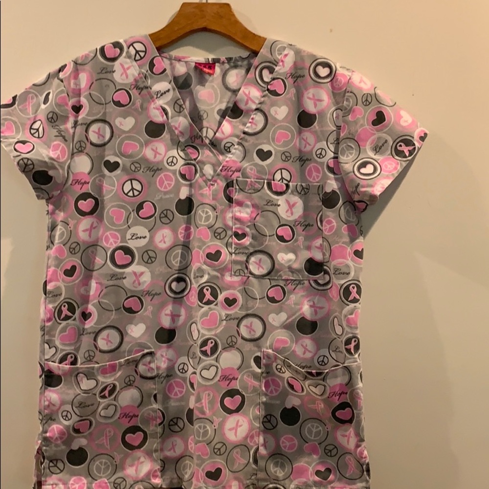 Women’s Awareness Love Hope Scrub Top